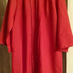 Red Graduation gown no cap