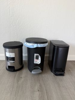 3 Small Step Trash Cans – Bathroom / Office