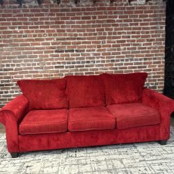 Delivery Available Red sofa couch