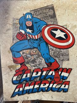 Captain America Metal Sign