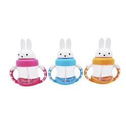Uniware 10 OZ (300ml) Rabbit Plastic Childrens’ Water Bottle with Straw