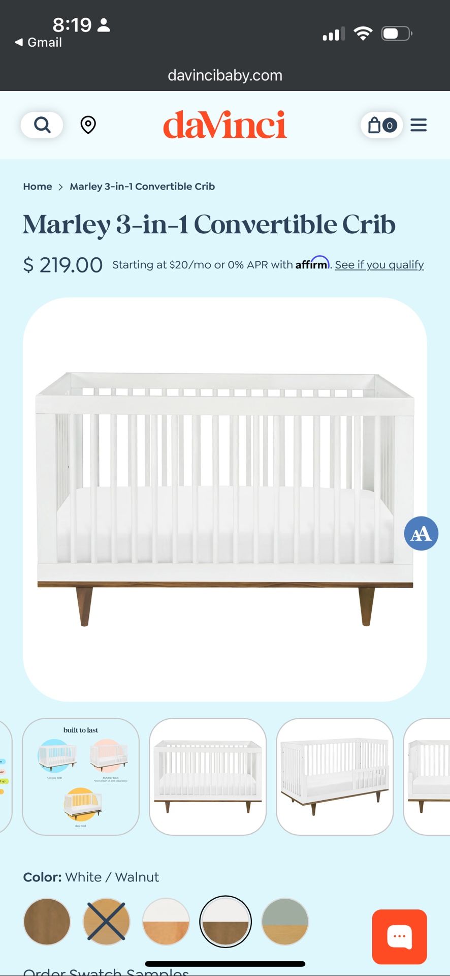 Crib - DaVinci Marley 3-in-1 Convertible