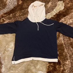 Women’s Blue And White Cider Hoodie 