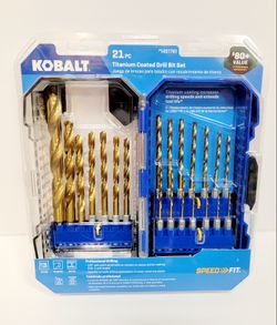 K.balt 21 -Piece Assorted Titanium Coated HSS Jobber Length Twist Drill Bit Set