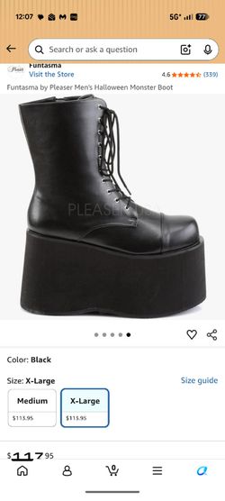 Futasma MONSTER-10 Black Platform Boots xl