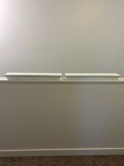 (2) at-home Floating Shelves White Mountable Hangable for Bedroom/Home/Office/Work Set of 2