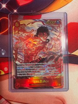 One Piece TCG Portgas.D.Ace Secret Rare Card OP16-118