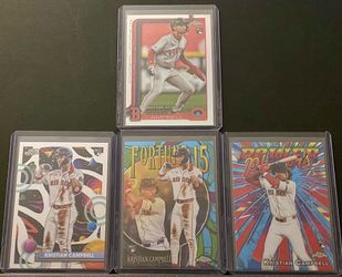 2025 Topps Cosmic Chrome/Topps Chrome Kristian Campbell Rookie Cards (Lot of 4)