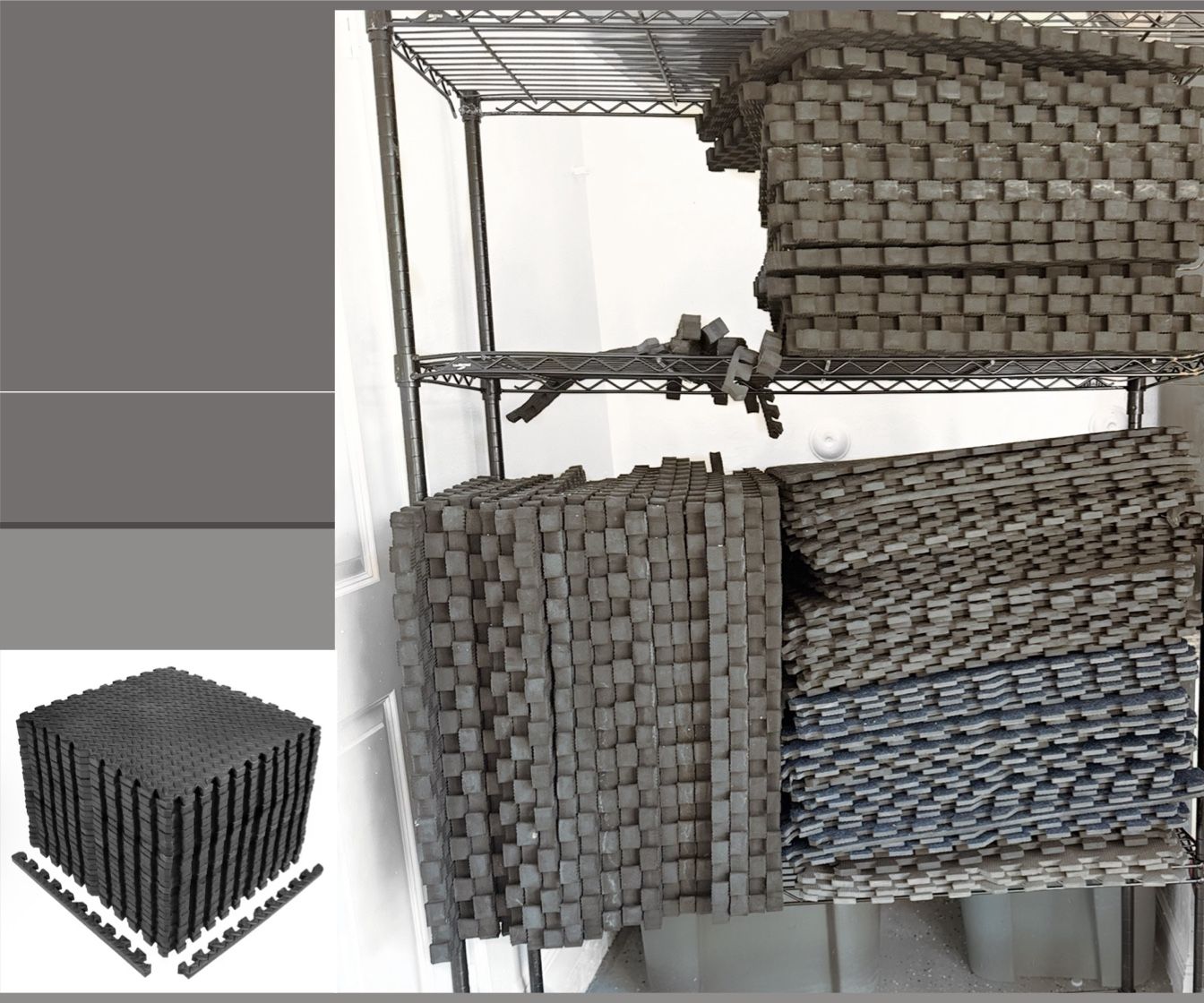 Black Exercise Foam Puzzel Mat