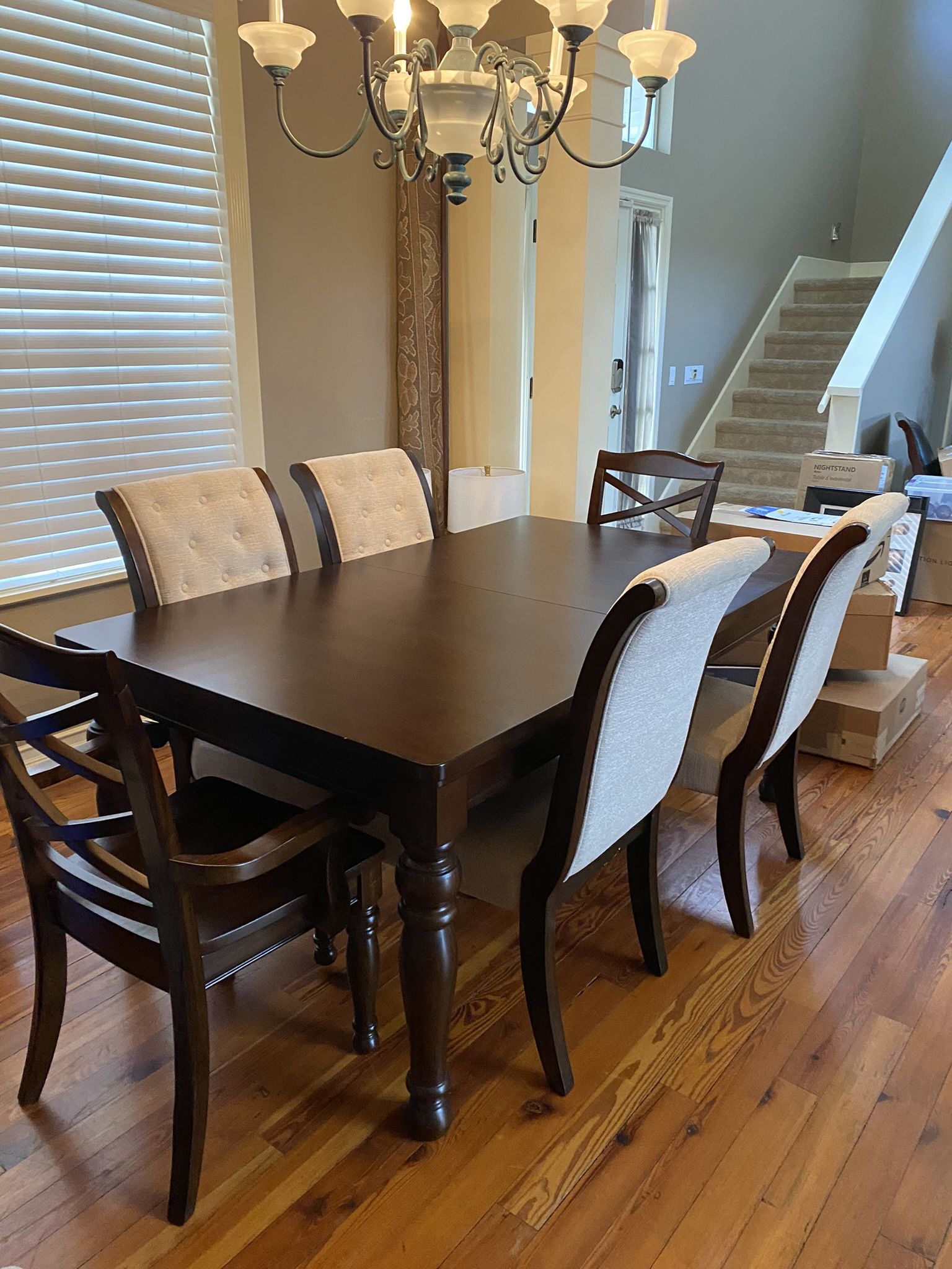 Ashley Dinning Table And Chairs with Buffet