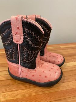 Baby Girl Leather Cowgirl Boots - New