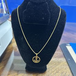 18k Gold With Pendant 19 Inches Pick Up Only!!