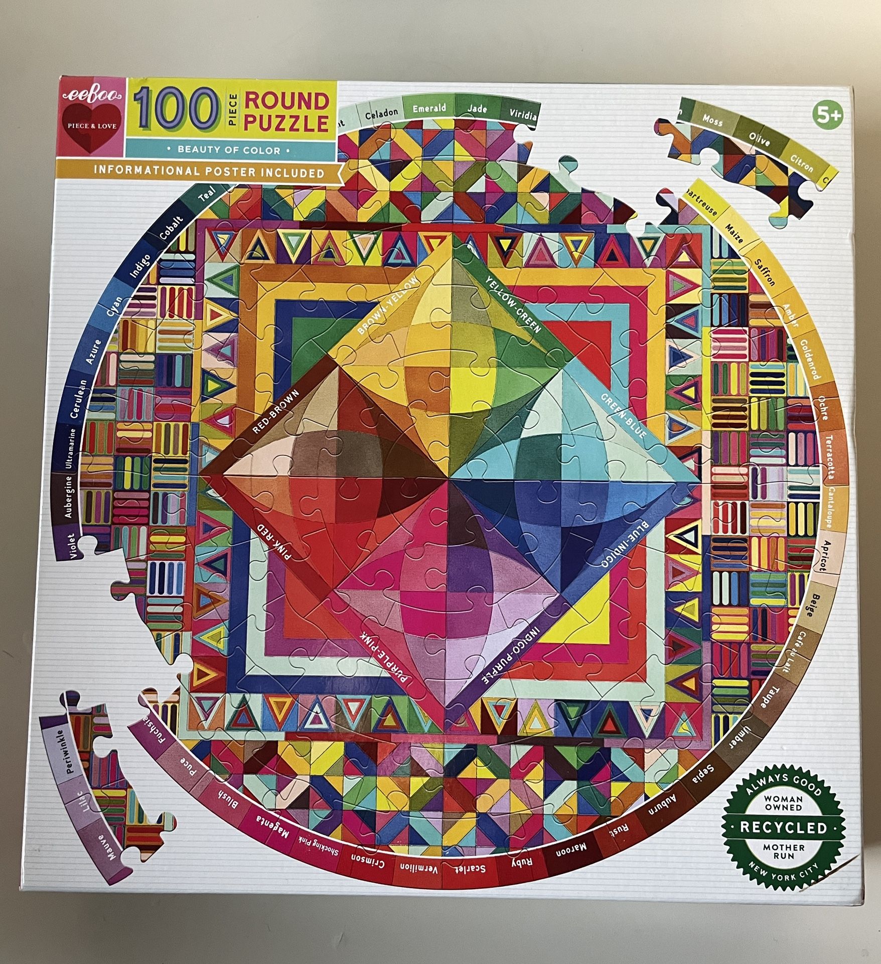 Round Puzzle ~Eeboo 100 Pieces