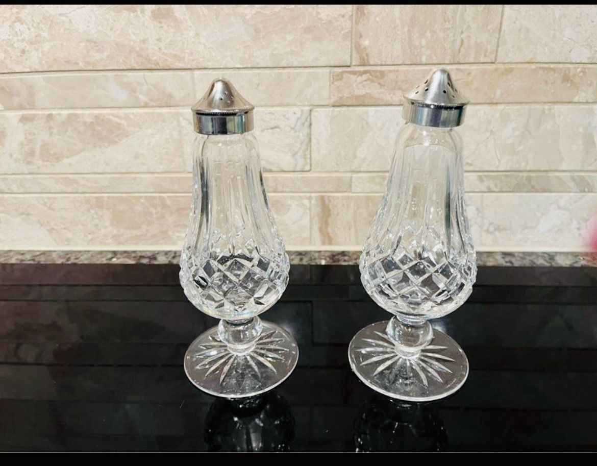 Waterford Crystal Salt And Pepper Shakers.
