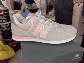 New Balance Grey and Pink Sneakers