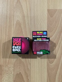 Needoh Fuzzball & Nice Cube Glitter and Glow For Sale