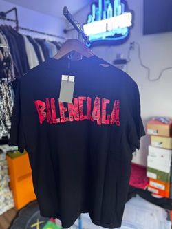 Designer shirts (Balenciaga, Amiri, Hellstar)