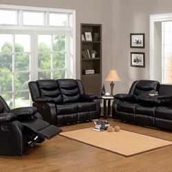 3-PCS Sofa, Love Seat and Chair Recliner In Offer 🔥🔥🔥