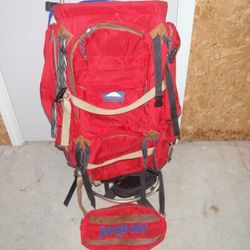 Vintage Jansport External Frame Backpack (Red)
