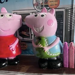 alcancias de peppa pig y jorge pig