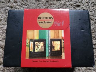 Borders Exclusive Woven Fine Leather Bookends