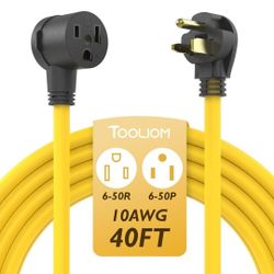 40FT 250 Volt Welder Extension Cord 10 AWG NEMA 6-50P to 6-50R Power Extension Cord