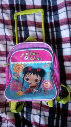 Nihao kai-lan kids roller back pack