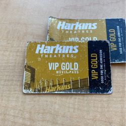 Unused VIP Gold Harkins Movie Passes For 2