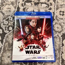 Star Wars The Last Jedi Blue Ray /dvd 3 Movies For $5 