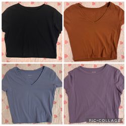 lot of 16 wild fable women’s short sleeve cropped tees