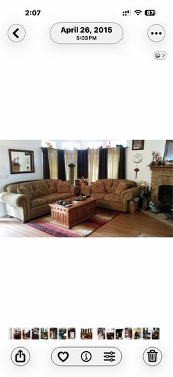 Sofa and loveseat