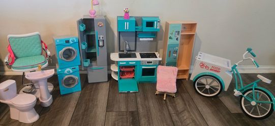 18" Our Generation Doll Furniture and Accessories Set Kitchen, Laundry, Salon, Accessories & More!