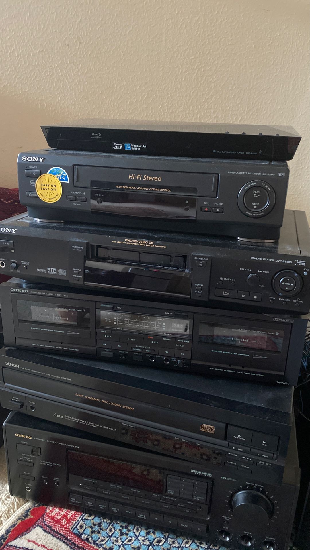 Onkyo/ Sony / Denon : 5 Audio systems