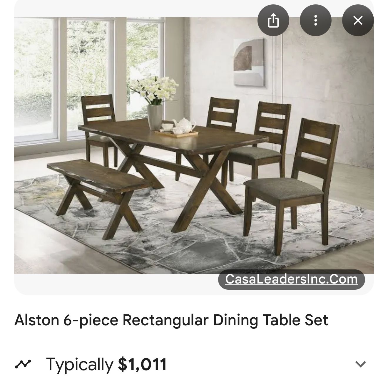 Dining Table With 4 Chairs And Bench Solid Wood