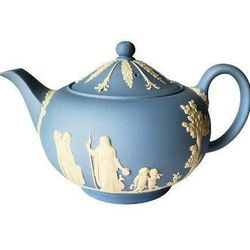 Wedgwood Jasperware Blue Teapot England 