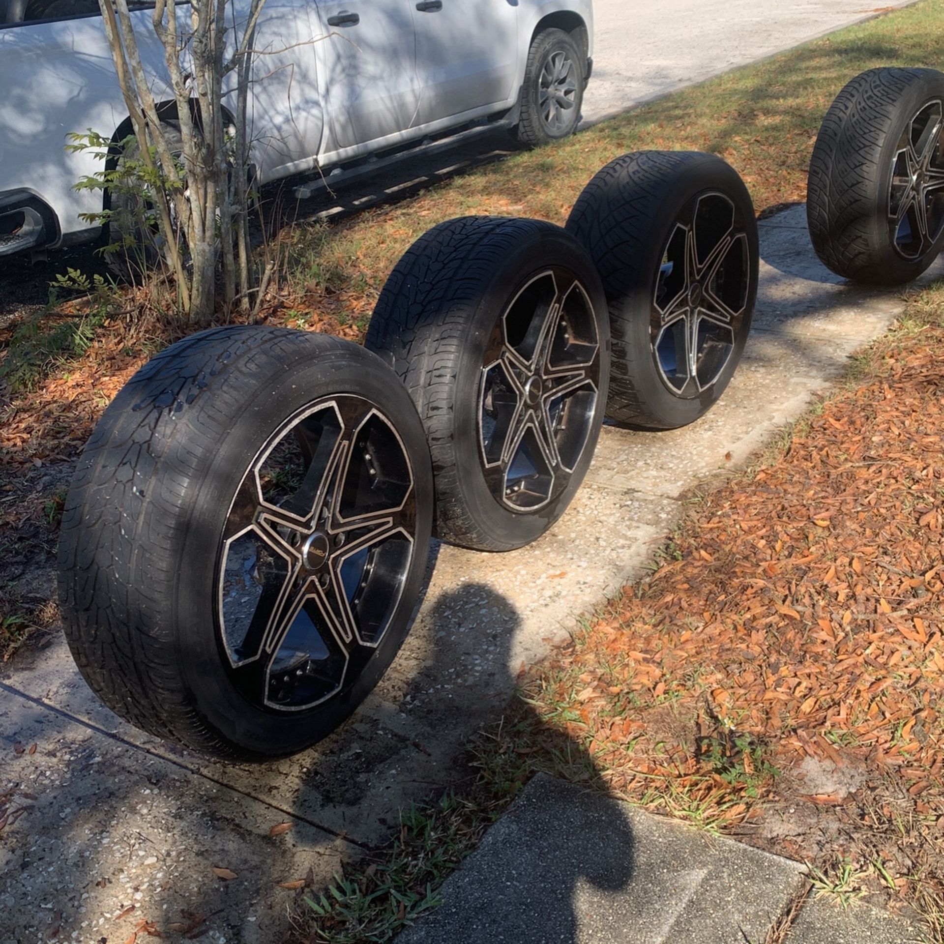 Set Of 22” Rims And Tires