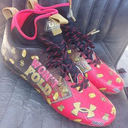 Brand New Dead Stock Under Armor Won't Fold Football Cleats Size 14 Men's $20