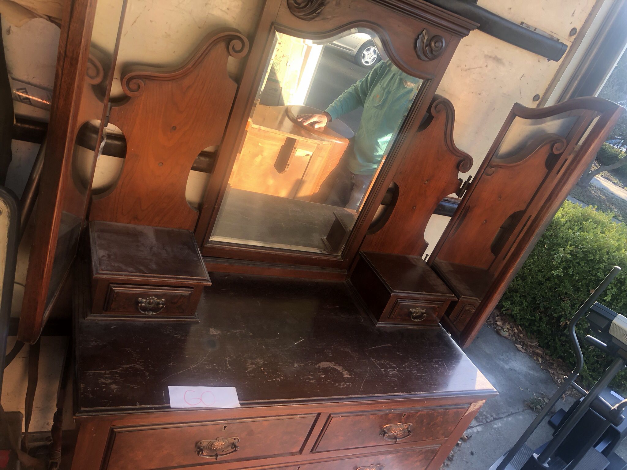 Antique Dresser W/Mirror