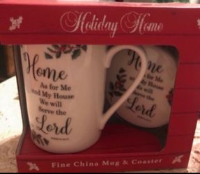 Christmas Mug And Matching Coaster Sets $16 Each