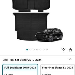 Floor Mats for 2019-2023 2024 Chevrolet Blazer- All Weather Custom Fit for Chevrolet Chevy Blazer Floor Mats Liners & Cargo Mat for Chevrolet Blazer A