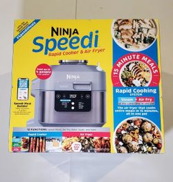 New Air Fryer & Rapid Cooker Ninja SF301 Speedi 6-Quart Capacity 12-in-1 Functions to Steam, Bake, Roast, Sear, Sauté, Slow Cook 15 Minute Meals