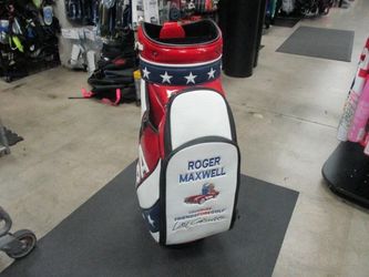 Used FriendsForeGolf Custom USA American Flag Golf Cart Bag