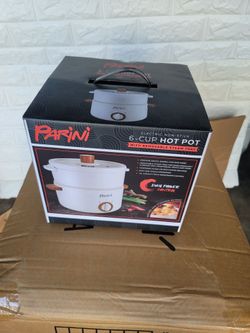 NEW Parini 6-Cup Electric Hot Pot & Steamer