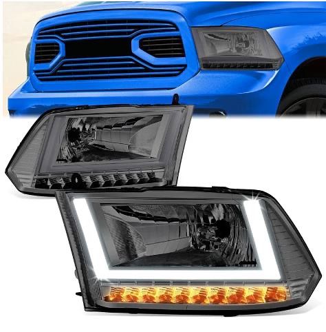 LA Zona Auto Parts 2009 to 2018 Dodge Ram Classic DRL LED Sequential Headlights Luces Micas Calaveras Faros Focos