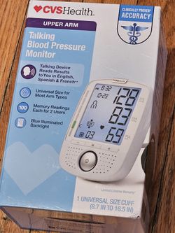 CVS HEALTH UPPER ARM TALKING BLOOD PRESSURE MONITOR