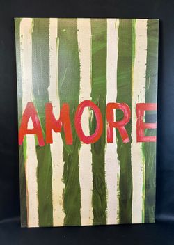 Canvas Wall Art Print “AMORE” – Large Vertical Canvas Artwork 