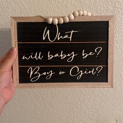Handmade Gender Reveal Sign 