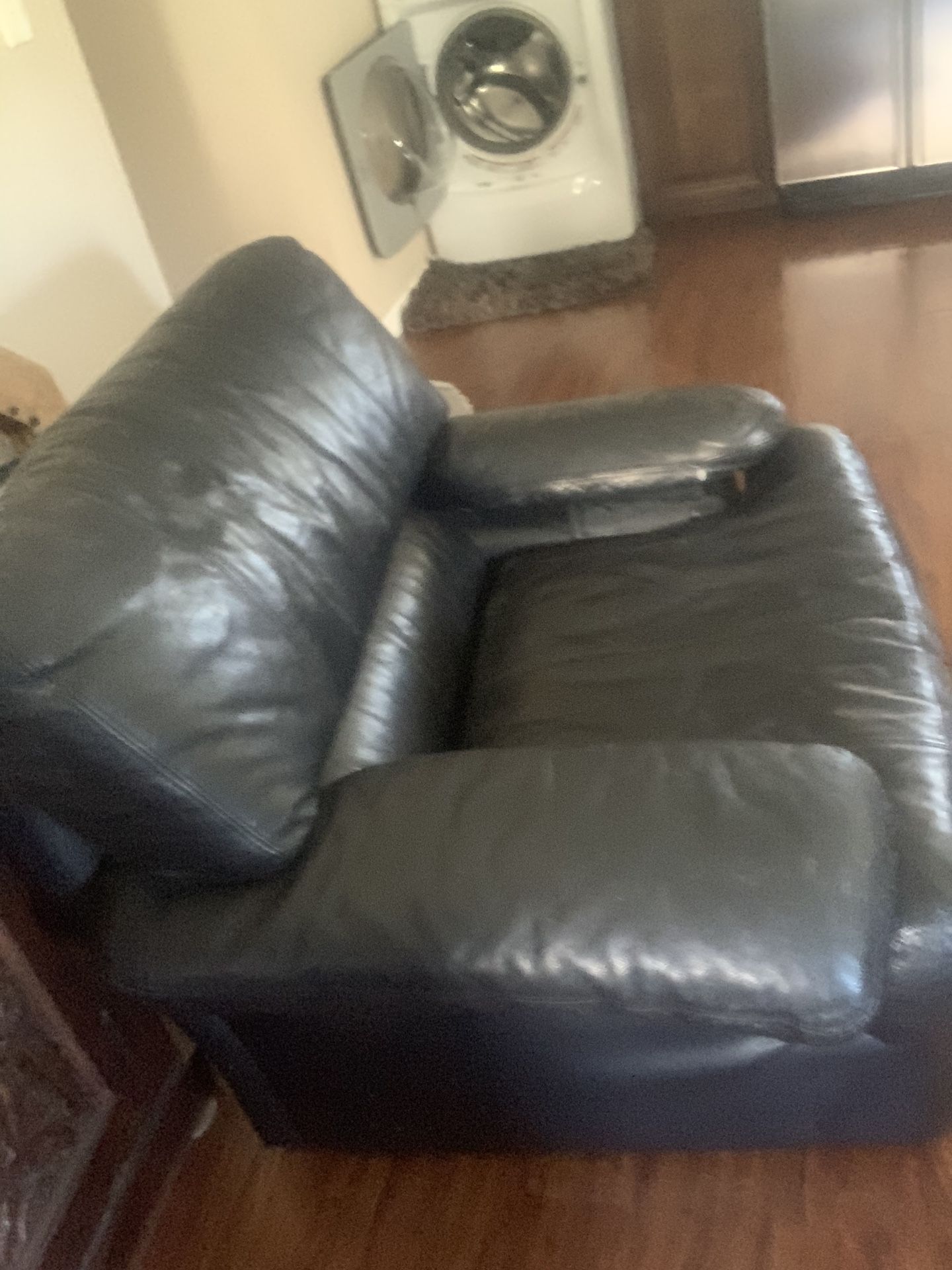 Black Oversized leather Chair