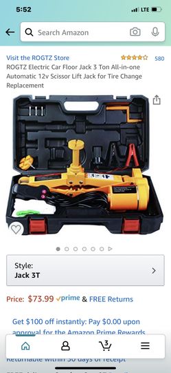 Electric car floor jack 3 ton