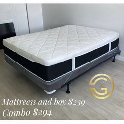 Queen Mattress Set Plush PillowTop – Brand New –  Same Day Delivery Available 🚚